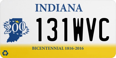 IN license plate 131WVC