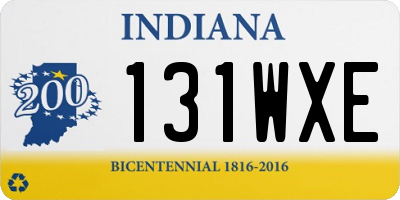 IN license plate 131WXE