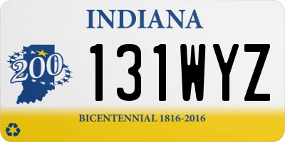 IN license plate 131WYZ