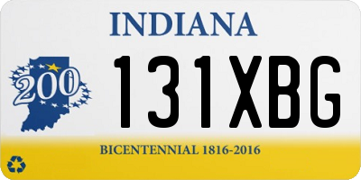 IN license plate 131XBG