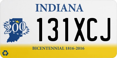IN license plate 131XCJ