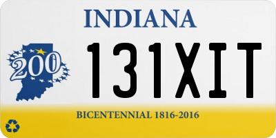 IN license plate 131XIT