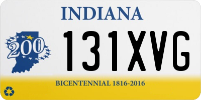 IN license plate 131XVG