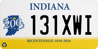 IN license plate 131XWI