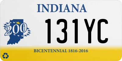 IN license plate 131YC