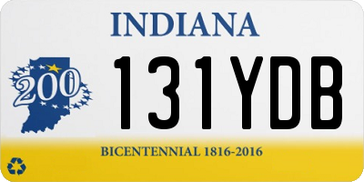 IN license plate 131YDB