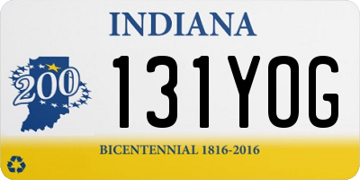 IN license plate 131YOG