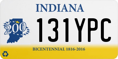 IN license plate 131YPC