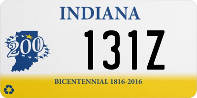 IN license plate 131Z