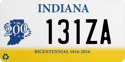IN license plate 131ZA