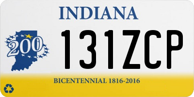 IN license plate 131ZCP