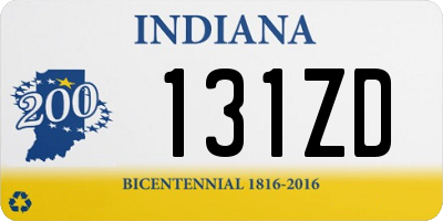 IN license plate 131ZD