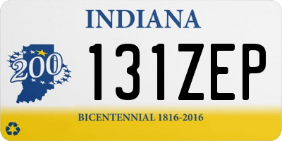 IN license plate 131ZEP