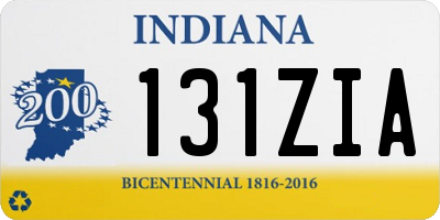 IN license plate 131ZIA