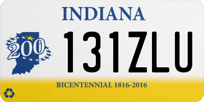 IN license plate 131ZLU