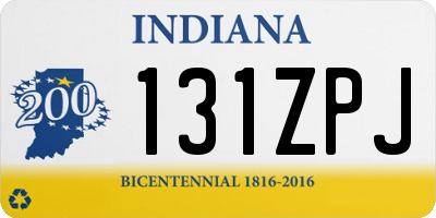 IN license plate 131ZPJ