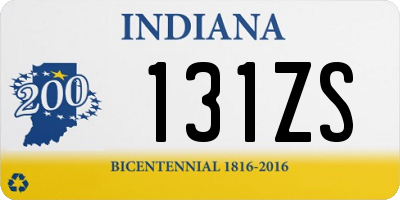 IN license plate 131ZS