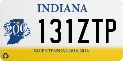 IN license plate 131ZTP