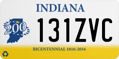 IN license plate 131ZVC