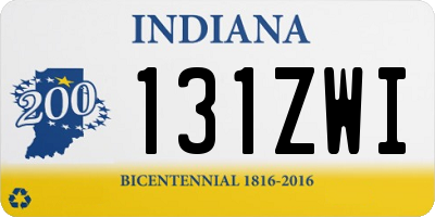 IN license plate 131ZWI