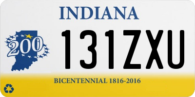 IN license plate 131ZXU
