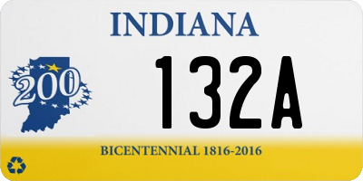 IN license plate 132A