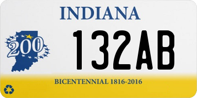 IN license plate 132AB