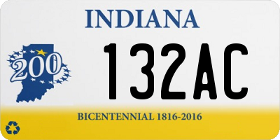 IN license plate 132AC