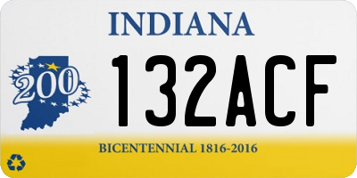 IN license plate 132ACF