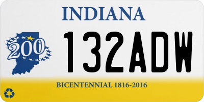 IN license plate 132ADW