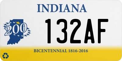 IN license plate 132AF