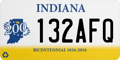 IN license plate 132AFQ