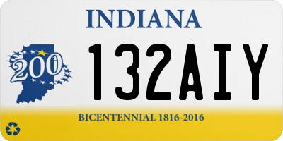 IN license plate 132AIY