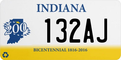 IN license plate 132AJ
