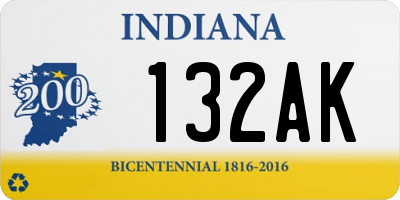 IN license plate 132AK