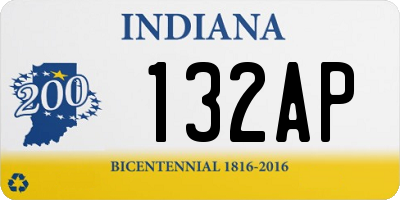 IN license plate 132AP