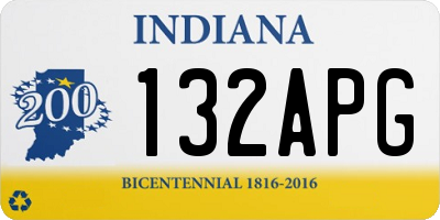 IN license plate 132APG