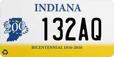 IN license plate 132AQ