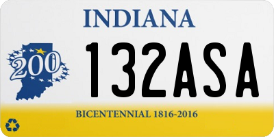IN license plate 132ASA