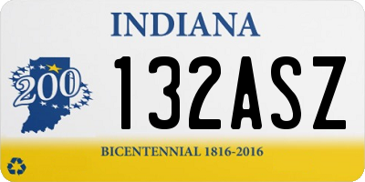 IN license plate 132ASZ