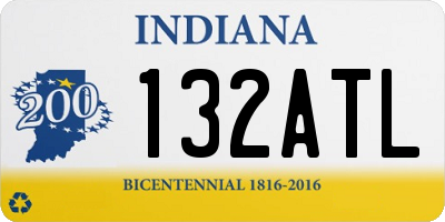 IN license plate 132ATL