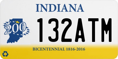 IN license plate 132ATM