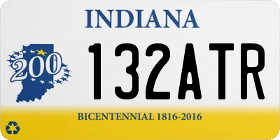 IN license plate 132ATR