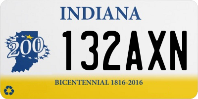 IN license plate 132AXN