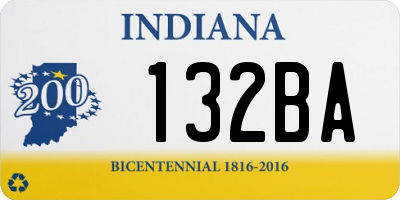 IN license plate 132BA