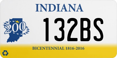 IN license plate 132BS