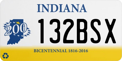 IN license plate 132BSX