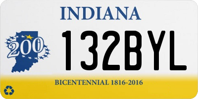 IN license plate 132BYL