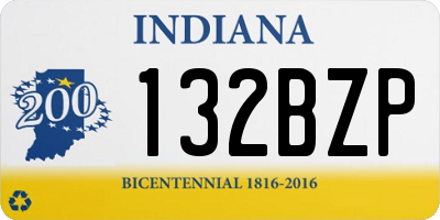 IN license plate 132BZP