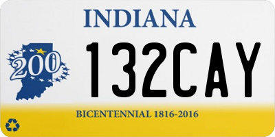 IN license plate 132CAY